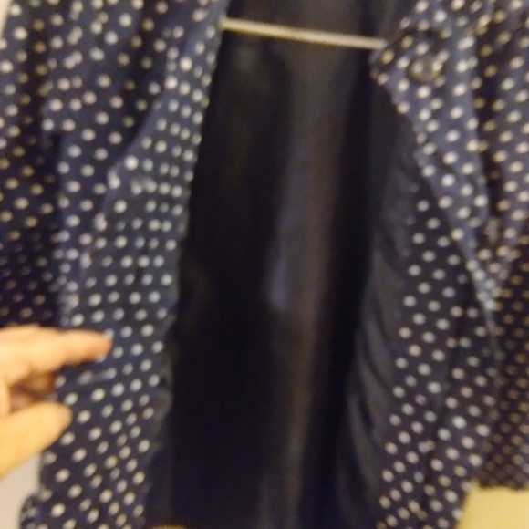 🔴3/$10🔴 Crazy 8 girls sz 7-8 Navy polka-dot jacket - Picture 6 of 9